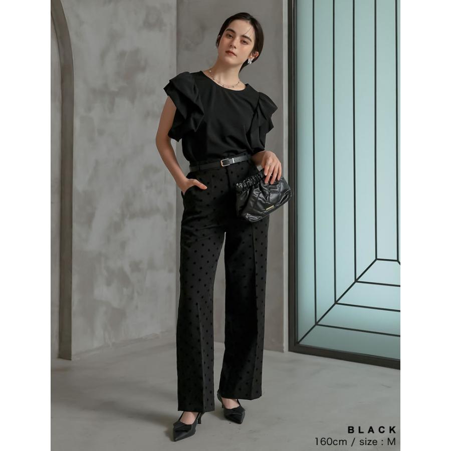 半袖 ブラウス レディース 2色 M/L トップス パフスリーブ 丸首 涙開き セレモニー MEISM 春夏 | MEISM | 08