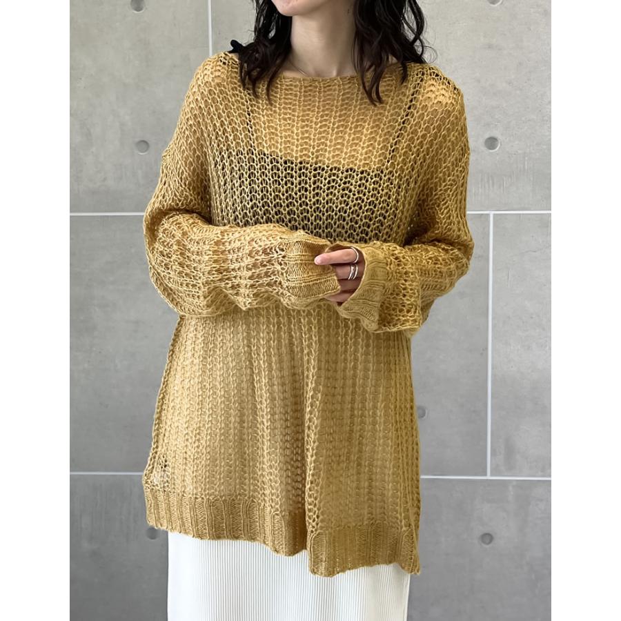 新品未使用タグ付き】TAN ゴールド イエロー メッシュ トップス チュニック