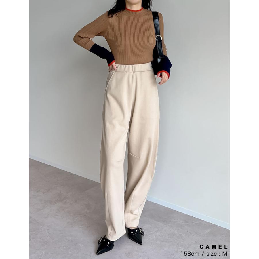 トップス レディース ニット トップス セーター 配色 リブニット カラーニット インナー 秋冬 売れてる 定番 ロングセラー マストアイテム | Re:EDIT | 08