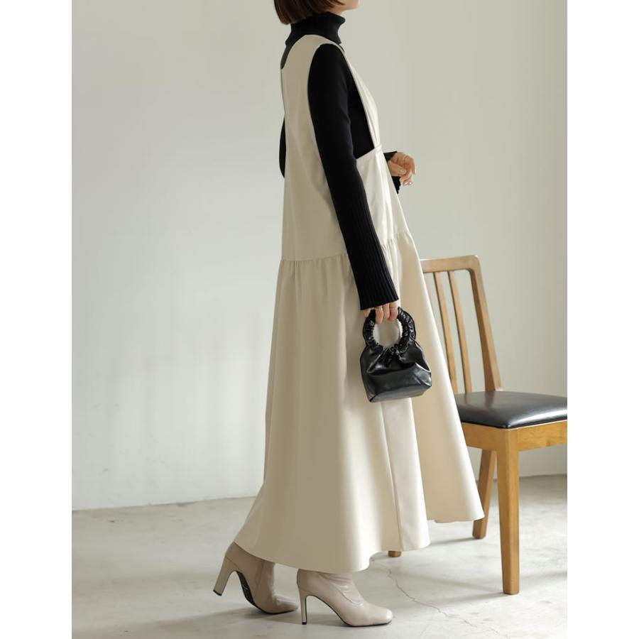 Re:EDIT（リエディ） ワンピース フェイクレザーフェイクレザー