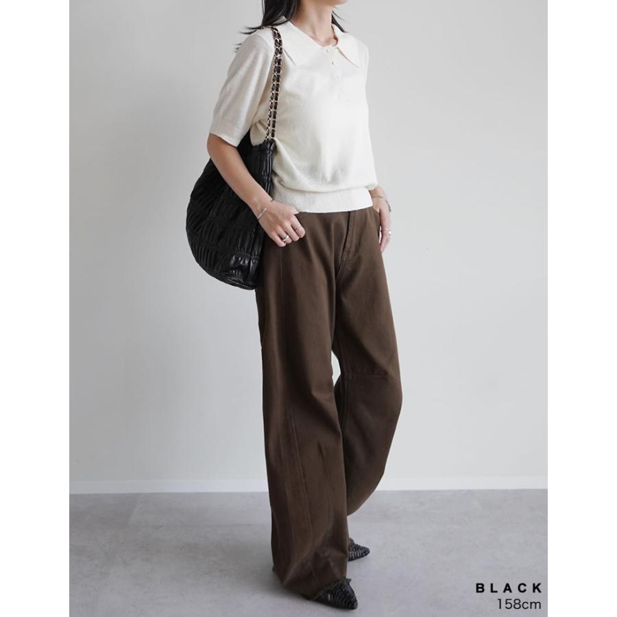 バッグ ポーチ付き レディース チェーンバッグ ショルダーバッグ 肩掛け 大容量 プリーツバッグ 合皮 フェイクレザー 春夏 | Re:EDIT | 04