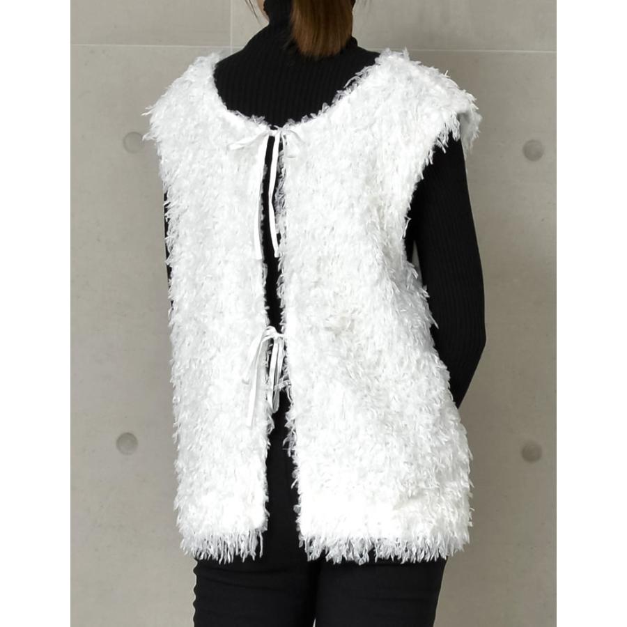 Re:EDIT（リエディ） ベスト レディース トップス フェザー リボン付き