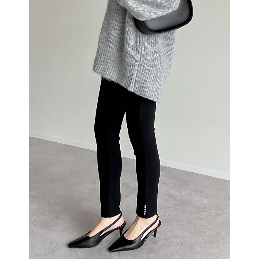 Re:EDIT（リエディ） パンツ レディース 裏起毛ブラックスキニーパンツ