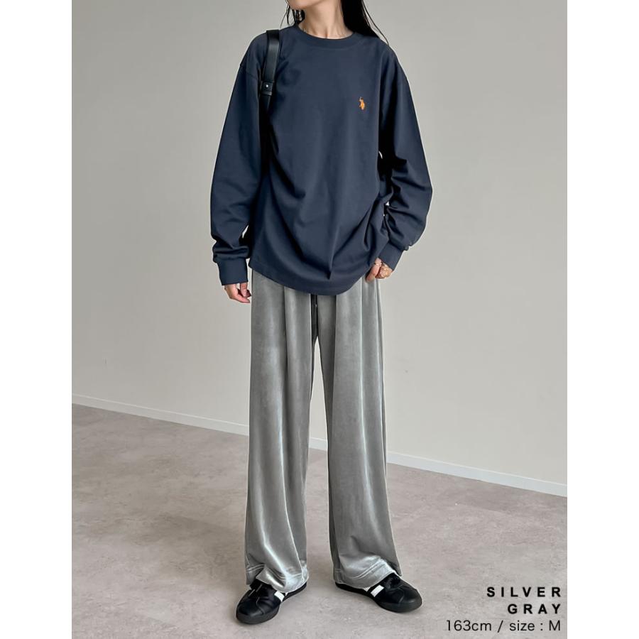 Re:EDIT レディース ベロアパンツ サイドラインパンツ Re:EDIT レディース ベロアパンツ サイドラインパンツ