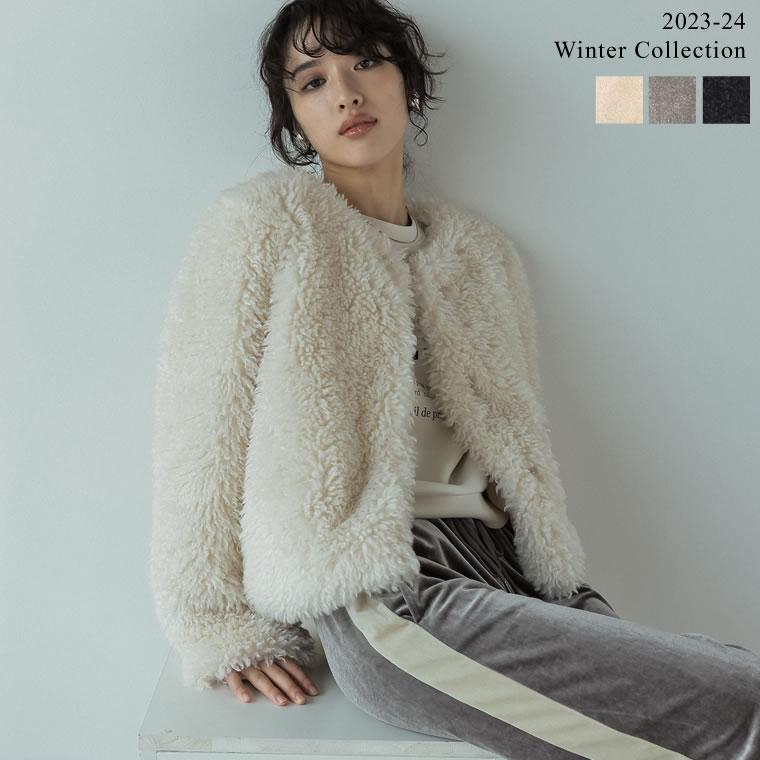 Re:EDIT ジャケット レディース アウター 羽織り ノーカラー Re:EDIT ジャケット レディース アウター 羽織り ノーカラー