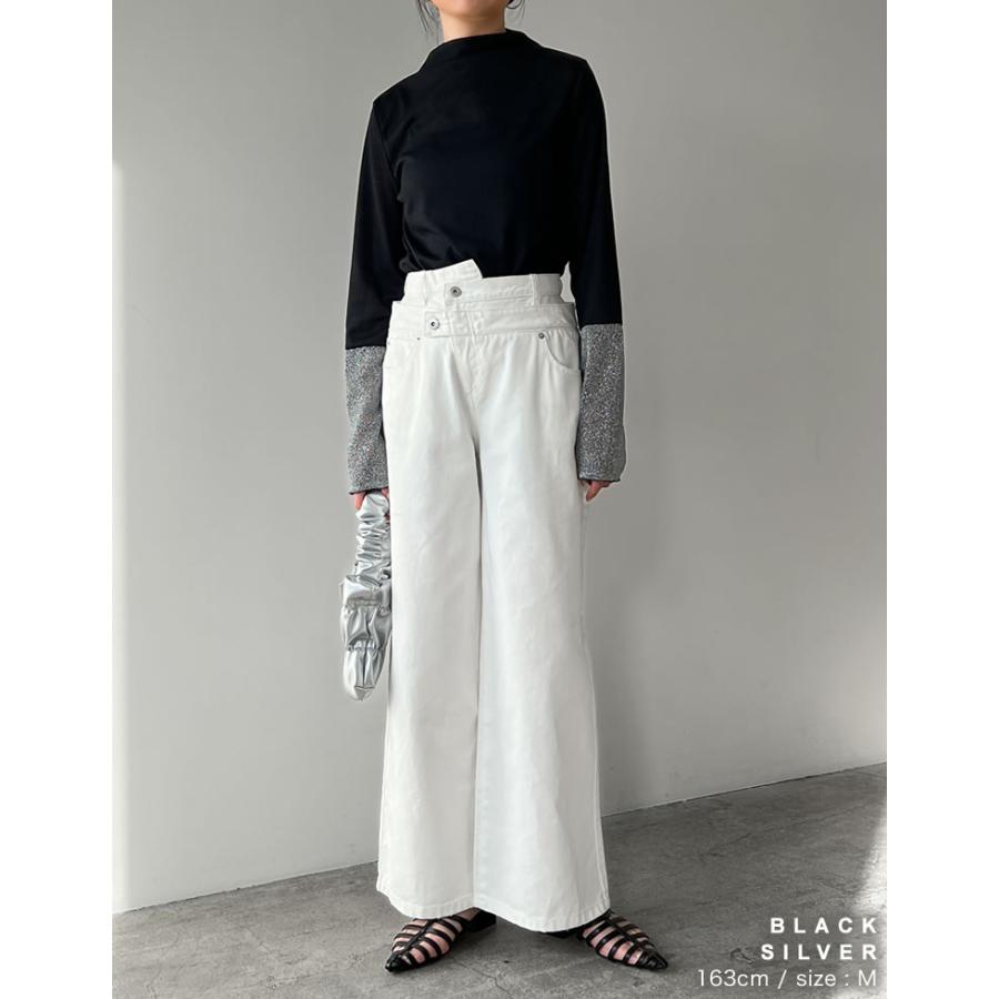 Re:EDIT シアートップス レディース ラメトップス トップス Re:EDIT シアートップス レディース ラメトップス トップス