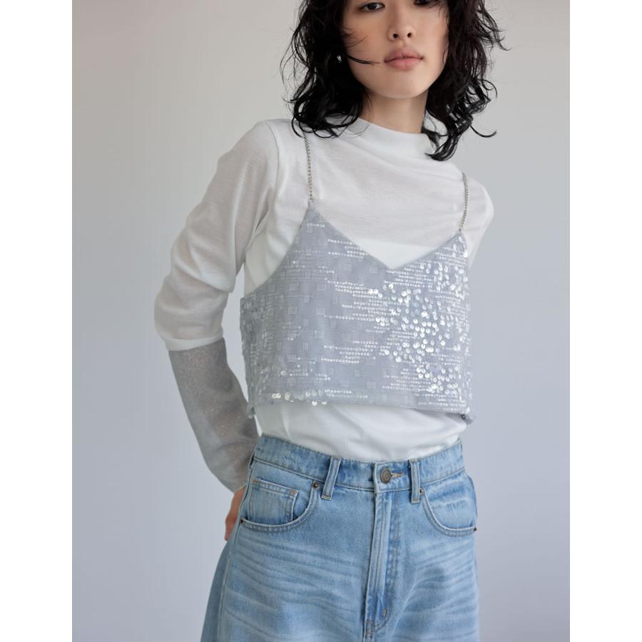 Re:EDIT（リエディ） シアートップス レディース ラメトップス