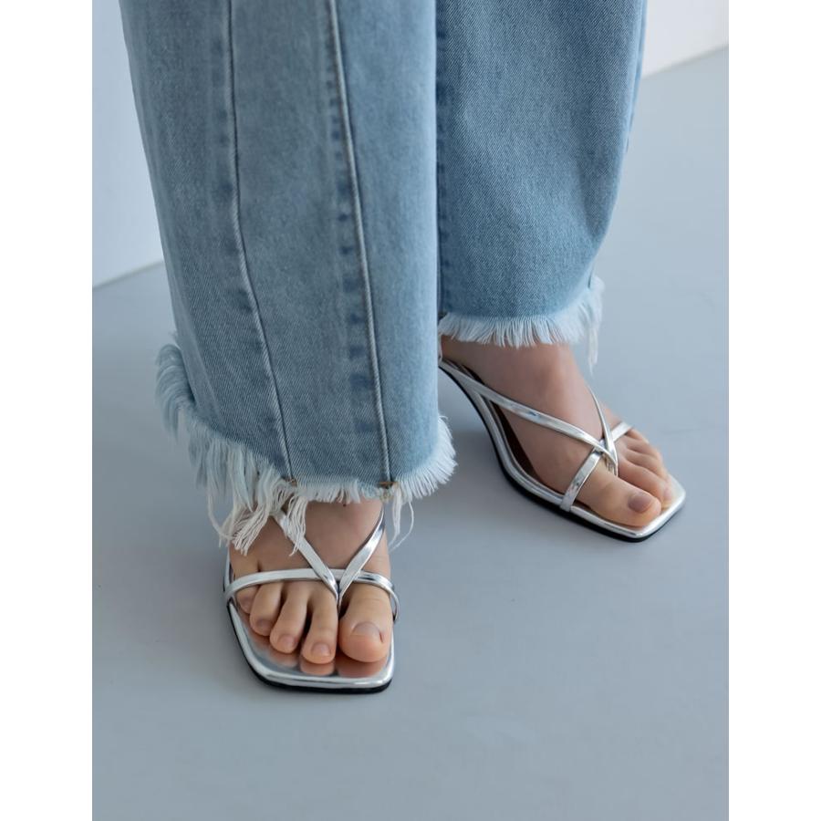 タグ付未使用  SLIPPER トングサンダル ホワイト 7 Re:EDIT（リエディ） サンダル トングサンダル 7cmヒール レディース 4
