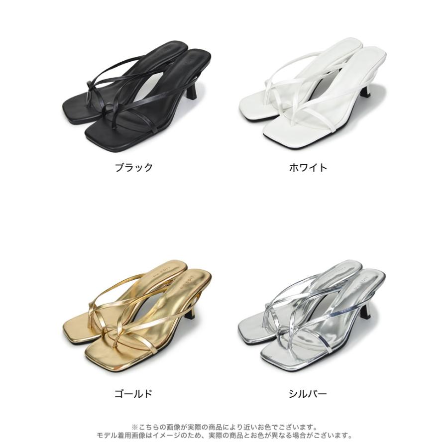 Re:EDIT（リエディ） サンダル トングサンダル 7cmヒール レディース 4