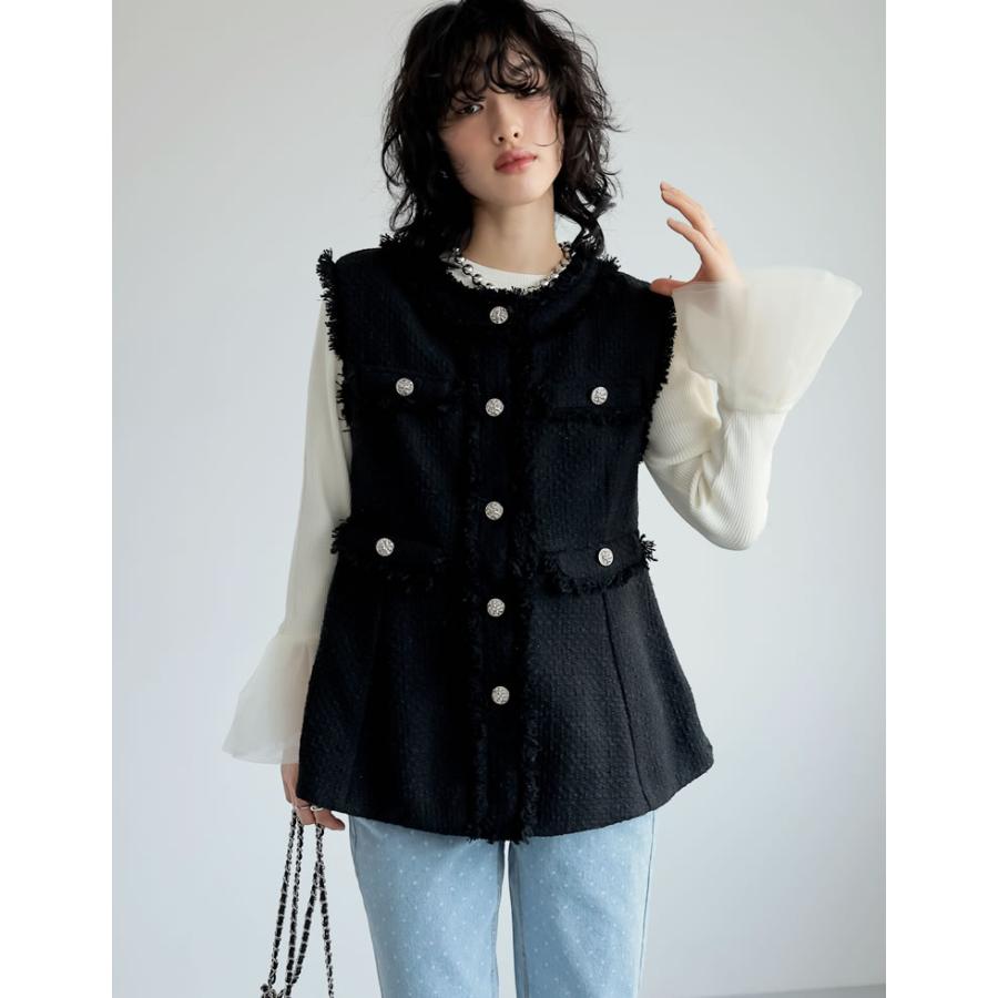 Re:EDIT（リエディ） ベスト ジレ レディース 3色 M/L セットアップ