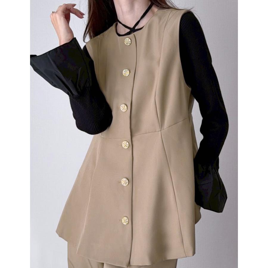 【新品】ジレ　アウター　ベスト秋服　※値下げ不可 Re:EDIT（リエディ） ベスト アウター レディース 4色 M/L ファー