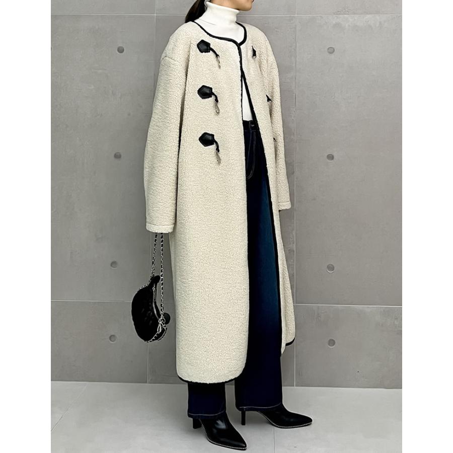 Re:EDIT ダッフルコート 暖かい 着回し 防寒 シンプル 軽量 ボアコート