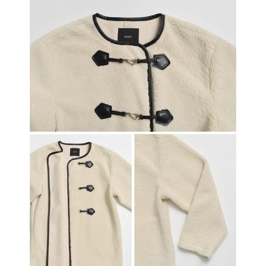 Re:EDIT（リエディ） ダッフルコート 暖かい 着回し 防寒 シンプル