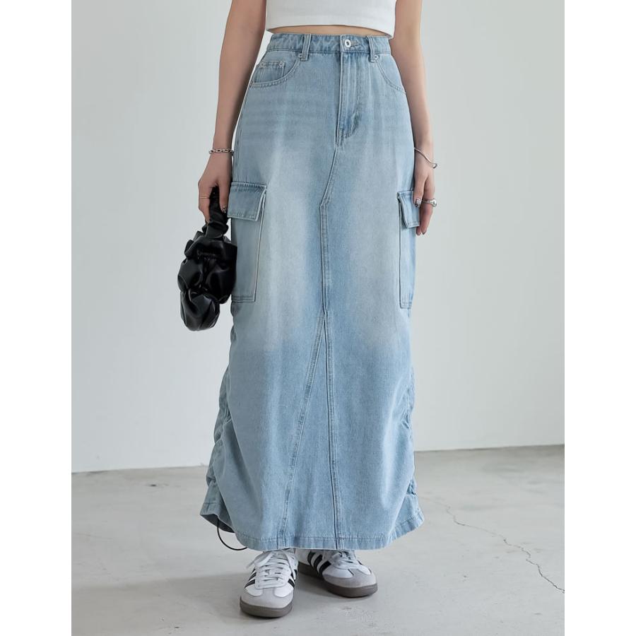 Re:EDIT デニムスカート レディース スカート デニム カーゴ