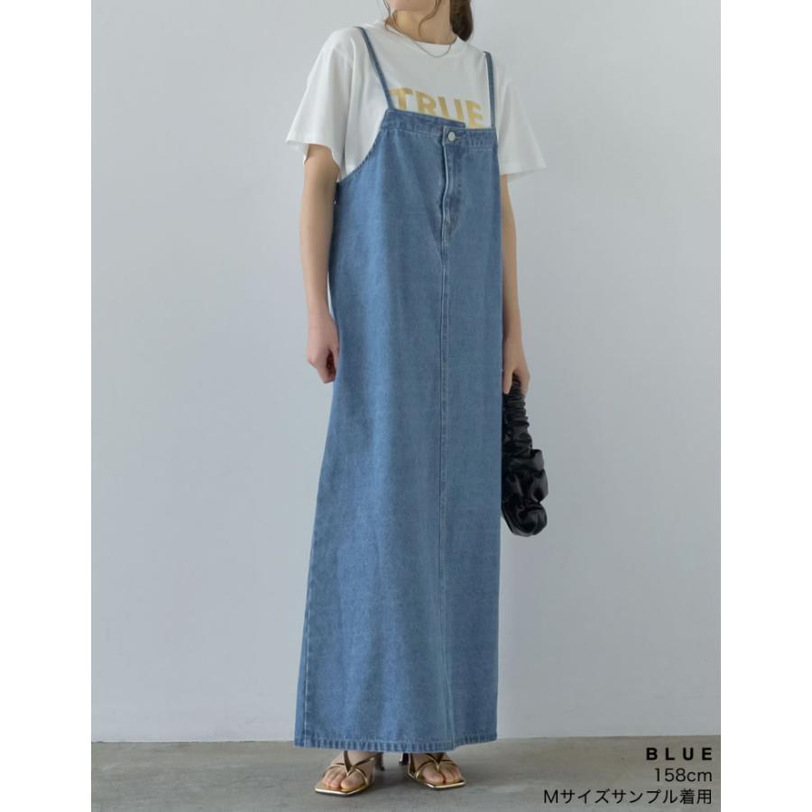 ワンピース レディース キャミジャンパ?スカート デニムコットンブレンド 低身長向け 高身長向け 2024春夏 | Re:EDIT | 14