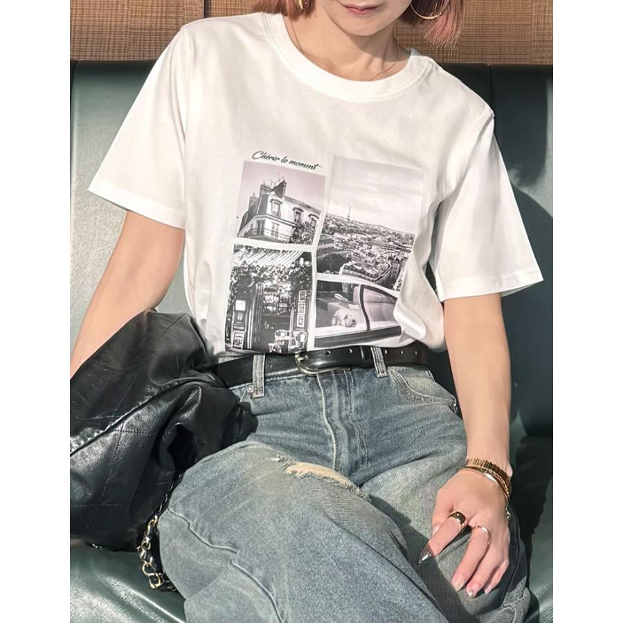 Tシャツ レディース カットソー トップス プリントTシャツ 半袖 接触冷感 UVカット 日焼け対策 紫外線対策 春夏[mb] | Re:EDIT | 15