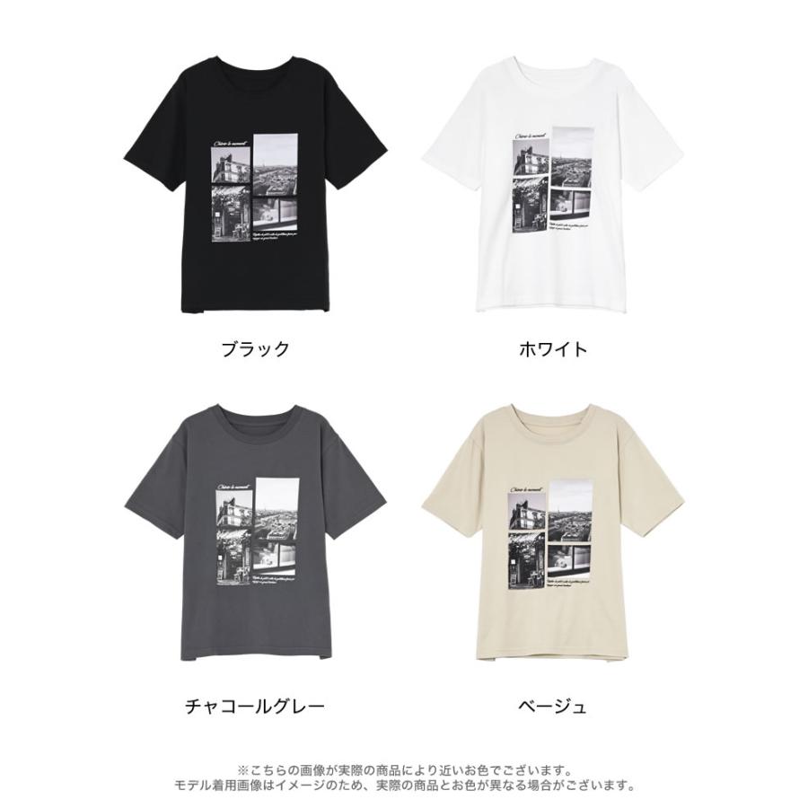Tシャツ レディース カットソー トップス プリントTシャツ 半袖 接触冷感 UVカット 日焼け対策 紫外線対策 春夏[mb] | Re:EDIT | 21