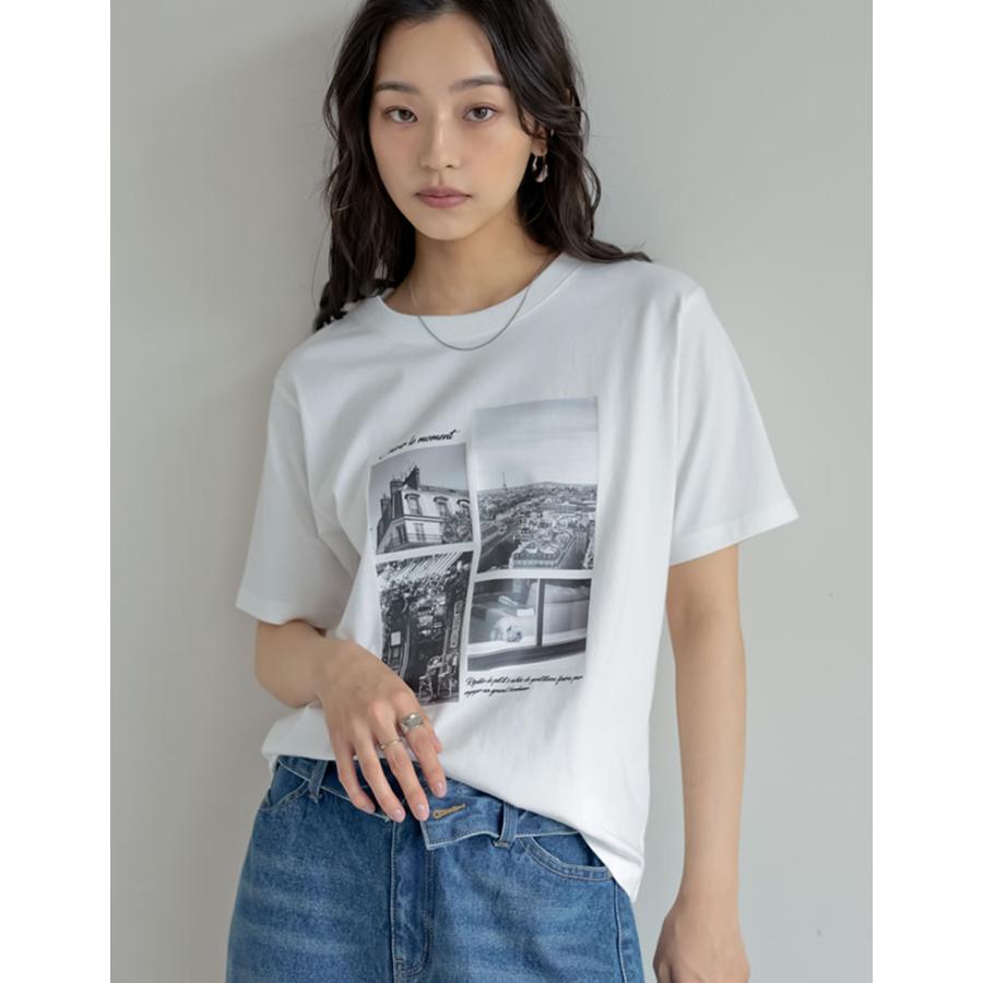 Tシャツ レディース カットソー トップス プリントTシャツ 半袖 接触冷感 UVカット 日焼け対策 紫外線対策 春夏[mb] | Re:EDIT | 05