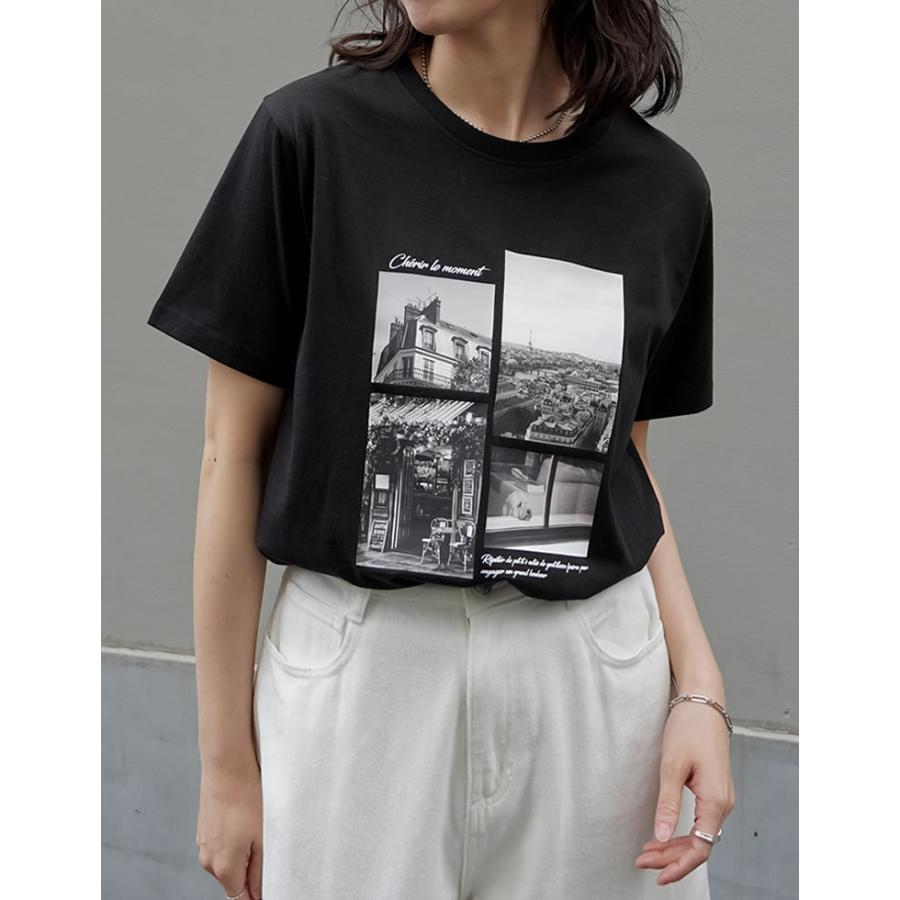 Tシャツ レディース カットソー トップス プリントTシャツ 半袖 接触冷感 UVカット 日焼け対策 紫外線対策 春夏[mb] | Re:EDIT | 06