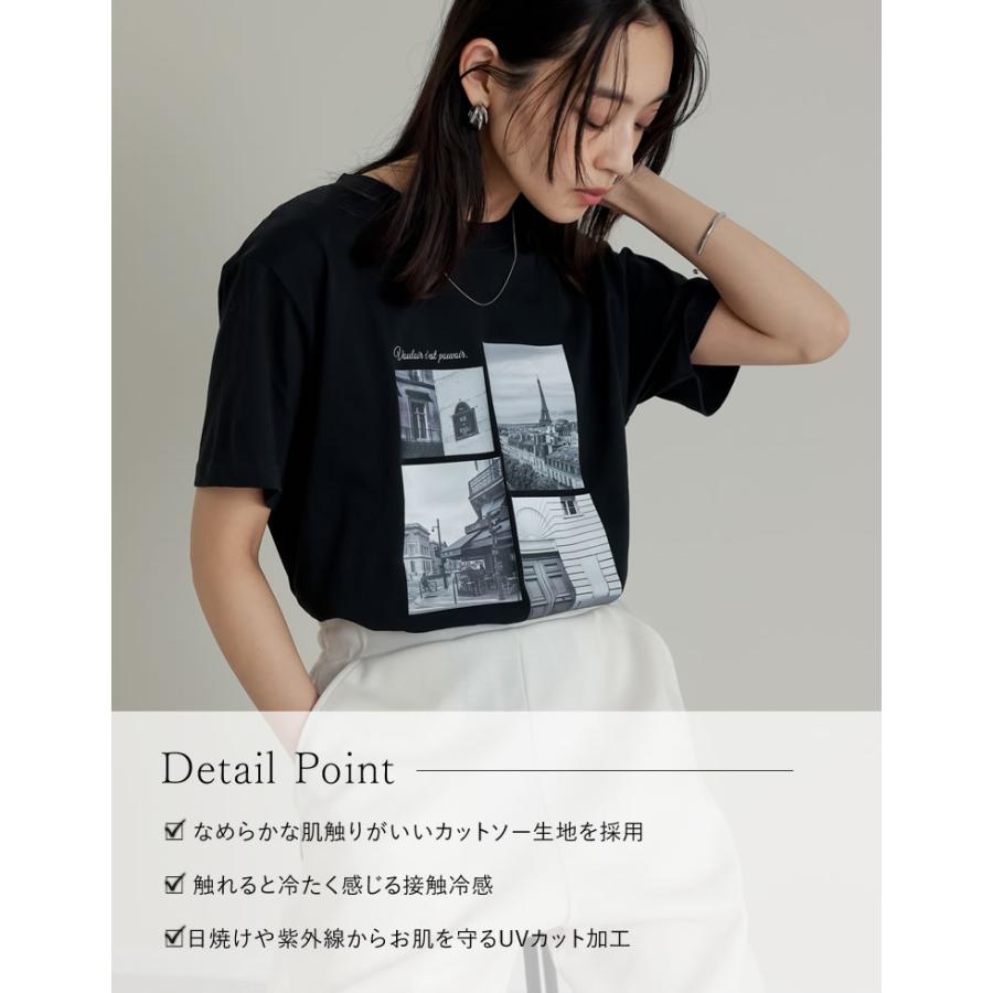 Tシャツ レディース カットソー トップス 半袖 接触冷感 UVカット 日焼け対策 紫外線対策 2025春夏[mb] | Re:EDIT | 06