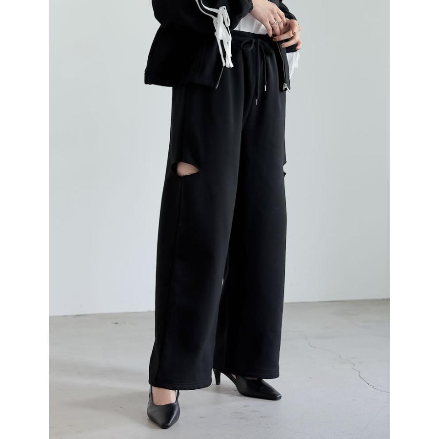 新品 Echris tian'24 リラックスパンツ レディース Sサイズ Re:EDIT（リエディ） レディース パンツ リラックスパンツ イージー