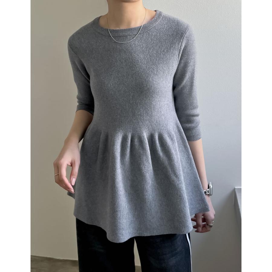 Re:EDIT（リエディ） ペプラム レディース ニット フレア フレア