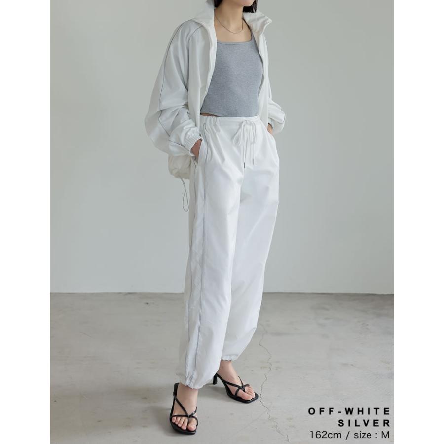 新品未使用　ELLIE ポンチジョガーパンツ【WHITE】S Re:EDIT（リエディ） ジョガーパンツ レディース イージーパンツ