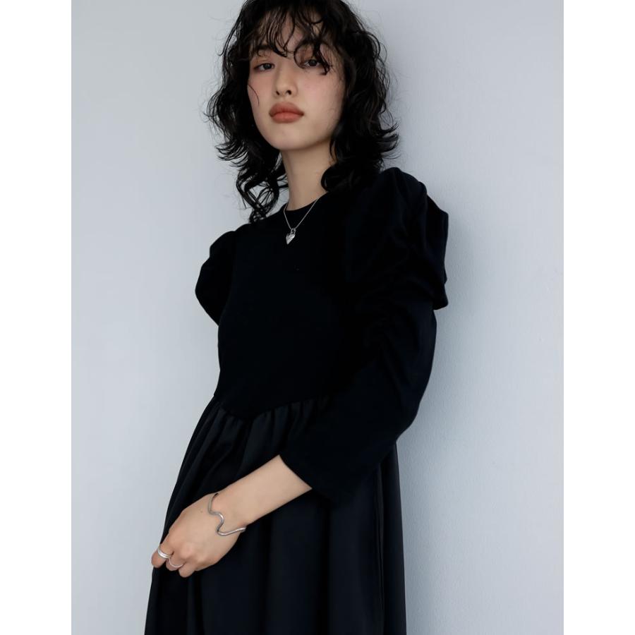 Re:EDIT 春ワンピ レディース パワーショルダー ワンピース Re:EDIT 春ワンピ レディース パワーショルダー ワンピース