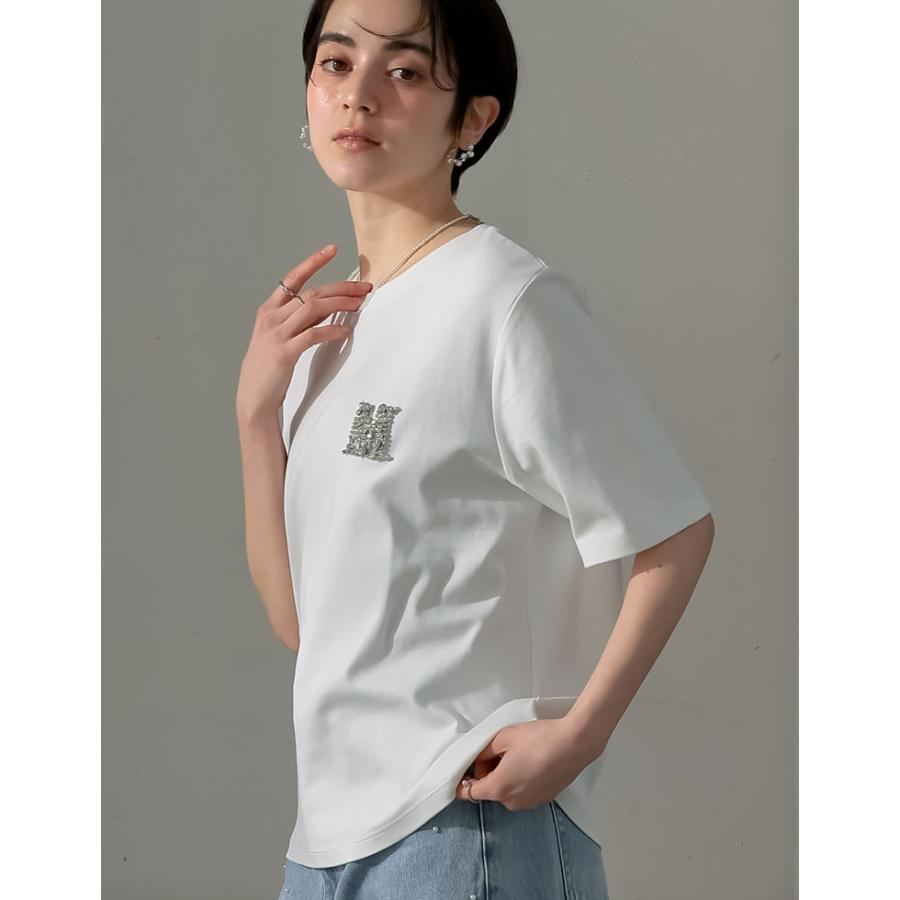 Tシャツ レディース トップス カットソー ロゴT  ビジュー 半袖 速乾 吸水 UVカット 紫外線カット 2025春夏 | Re:EDIT | 13