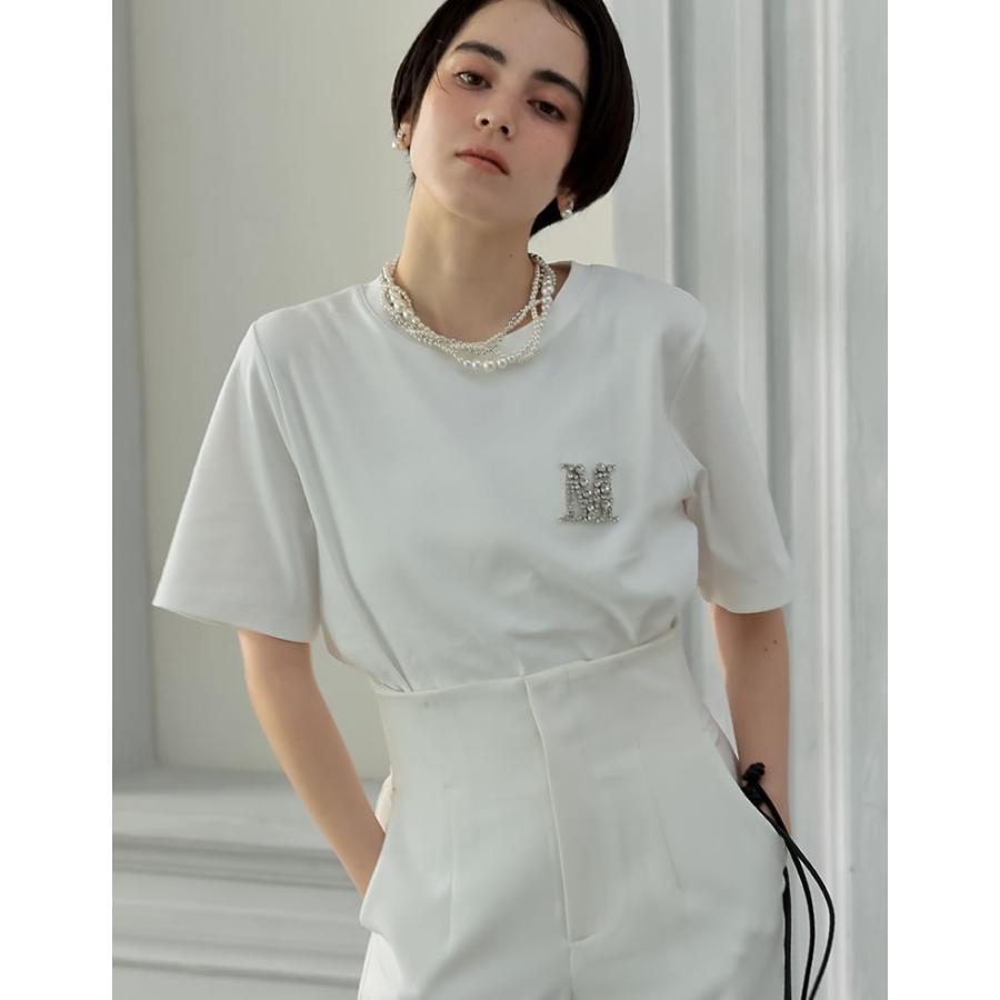 Tシャツ レディース トップス カットソー ロゴT  ビジュー 半袖 速乾 吸水 UVカット 紫外線カット 2025春夏 | Re:EDIT | 14