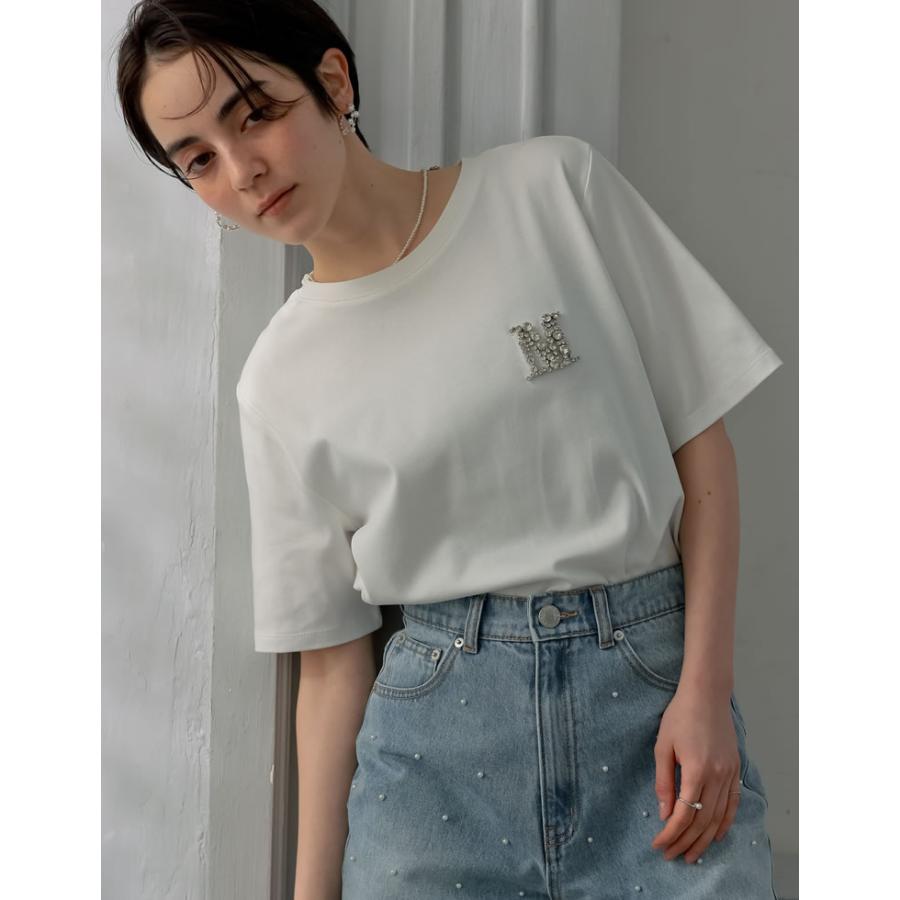 Tシャツ レディース トップス カットソー ロゴT  ビジュー 半袖 速乾 吸水 UVカット 紫外線カット 2025春夏 | Re:EDIT | 05