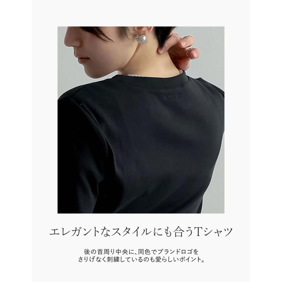 Tシャツ レディース トップス カットソー ロゴT  ビジュー 半袖 速乾 吸水 UVカット 紫外線カット 2025春夏 | Re:EDIT | 07