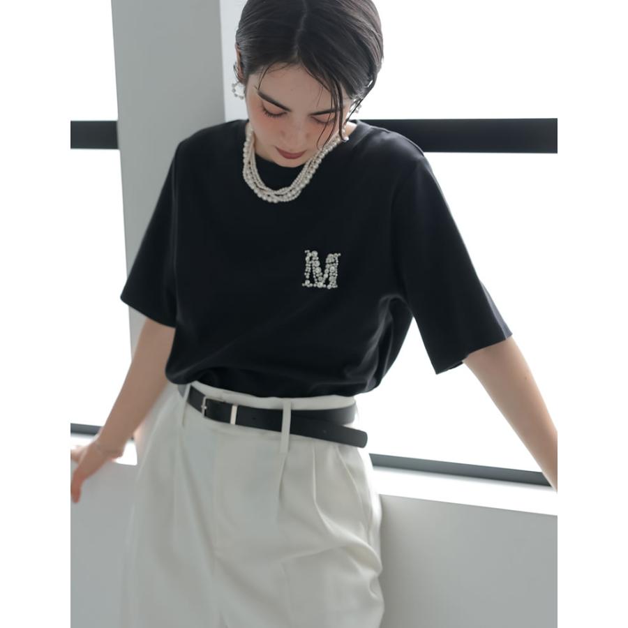 Tシャツ レディース トップス カットソー ロゴT  ビジュー 半袖 速乾 吸水 UVカット 紫外線カット 2025春夏 | Re:EDIT | 09