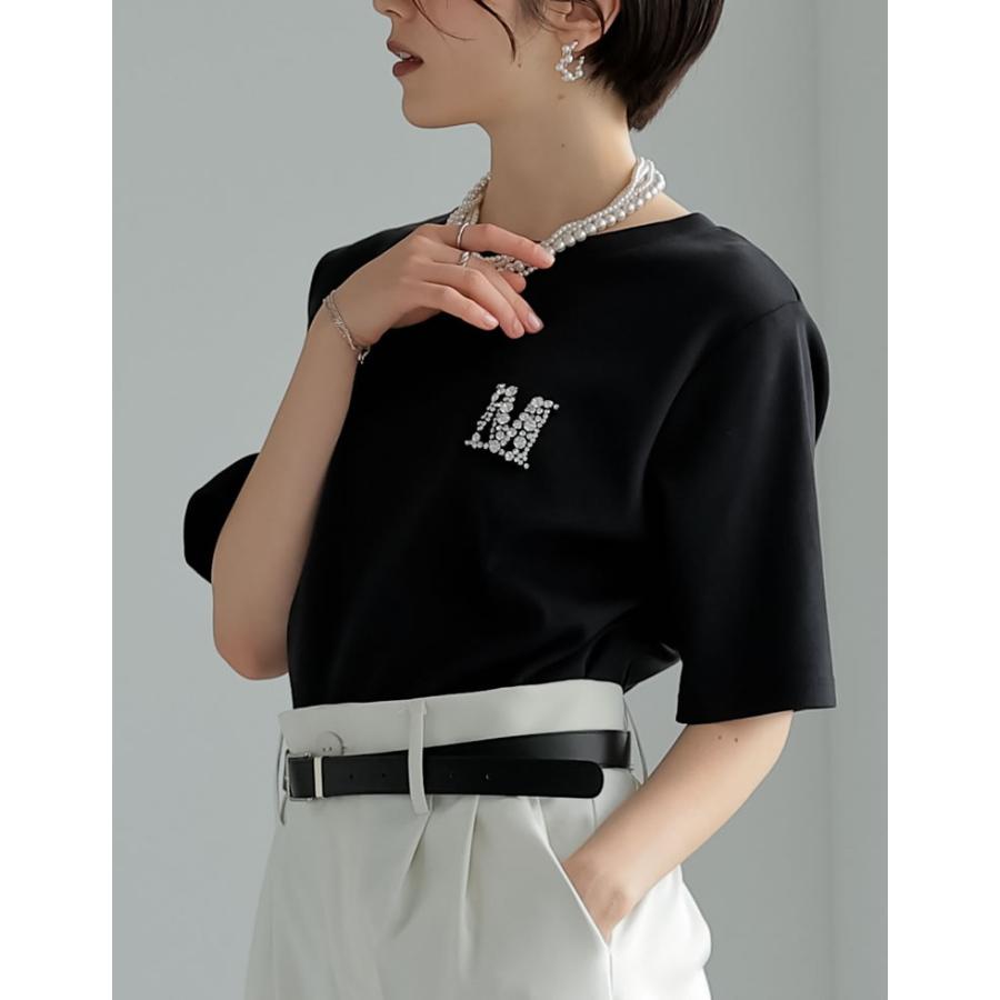 Tシャツ レディース トップス カットソー ロゴT  ビジュー 半袖 速乾 吸水 UVカット 紫外線カット 2025春夏 | Re:EDIT | 10