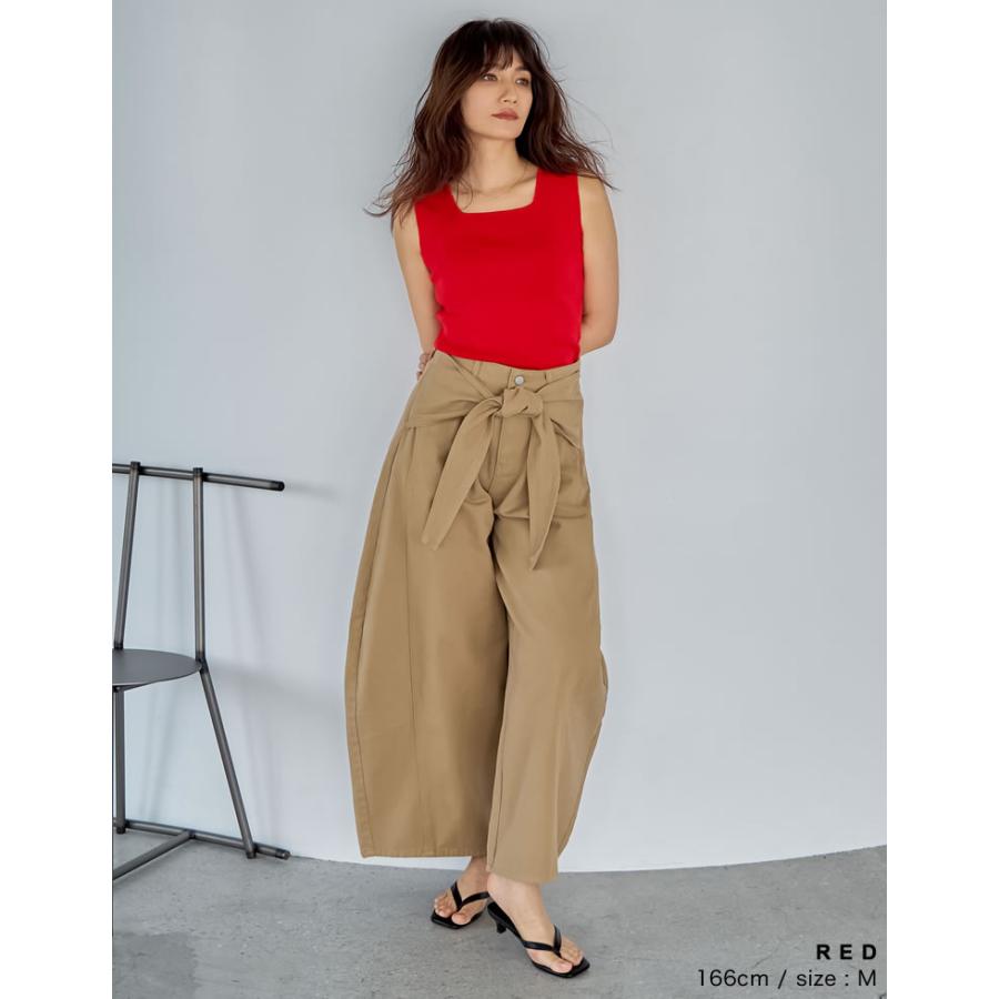 タンクトップ レディース トップス M/L ブラ紐隠し リブニット インナー キャミソール 前後2WAY 涼感 返品交換不可 春夏[mb] | Re:EDIT | 10