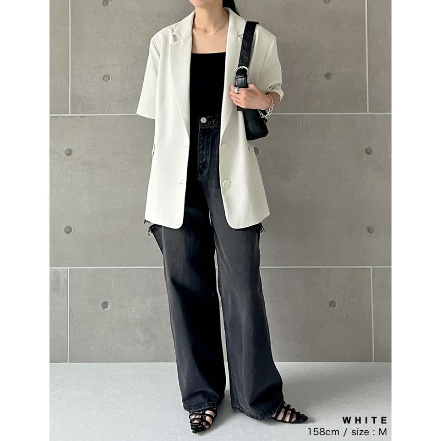 Re:EDIT テーラードジャケット レディース ジャケット 半袖 アウター  