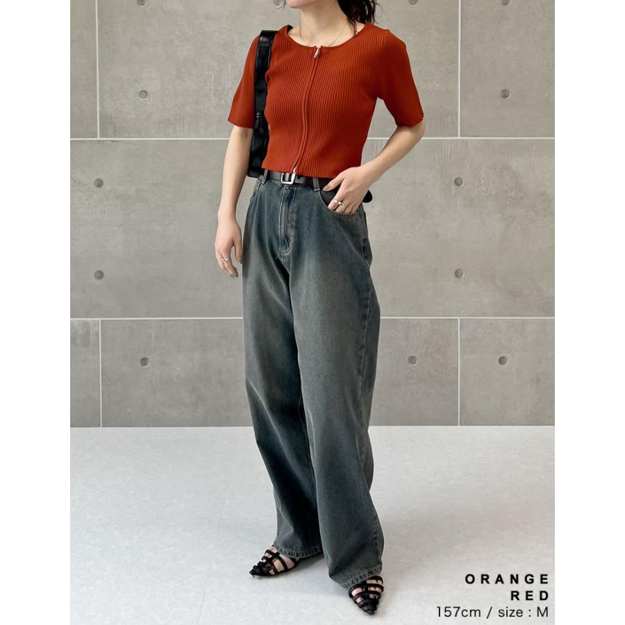 Re:EDIT トップス レディース ニット サマーニット 半袖 ダブル