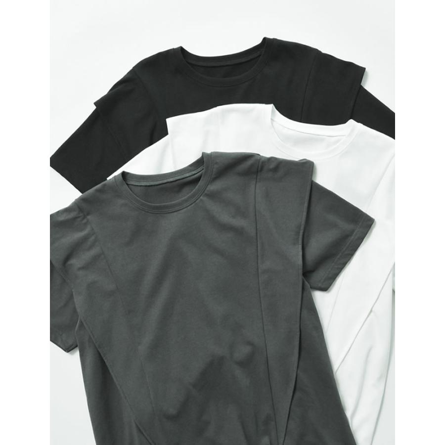 Tシャツ レディース トップス カットソー 半袖 接触冷感 UVカット 日焼け対策 紫外線対策 春夏[mb] | Re:EDIT | 04
