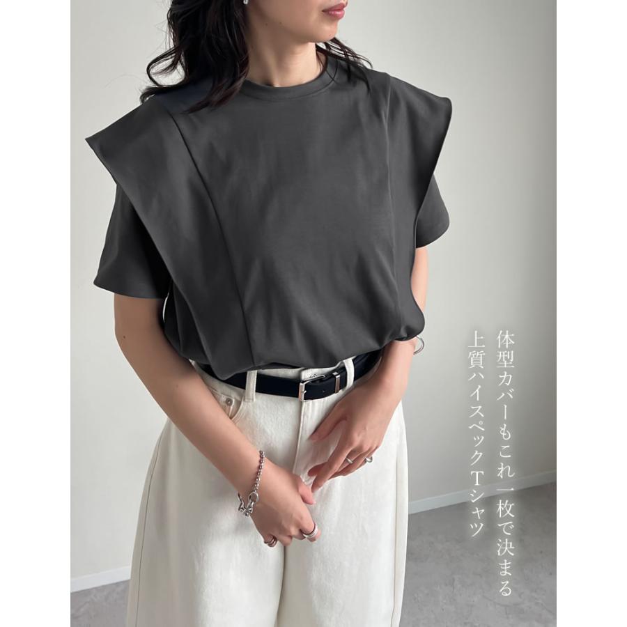 Tシャツ レディース トップス カットソー 半袖 接触冷感 UVカット 日焼け対策 紫外線対策 春夏[mb] | Re:EDIT | 08