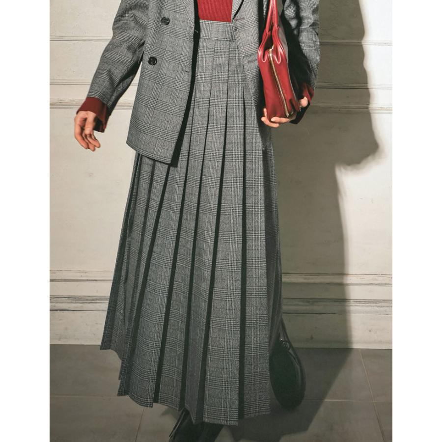Re:EDIT（リエディ） スカート チェック柄 レディース 低身長 ロング
