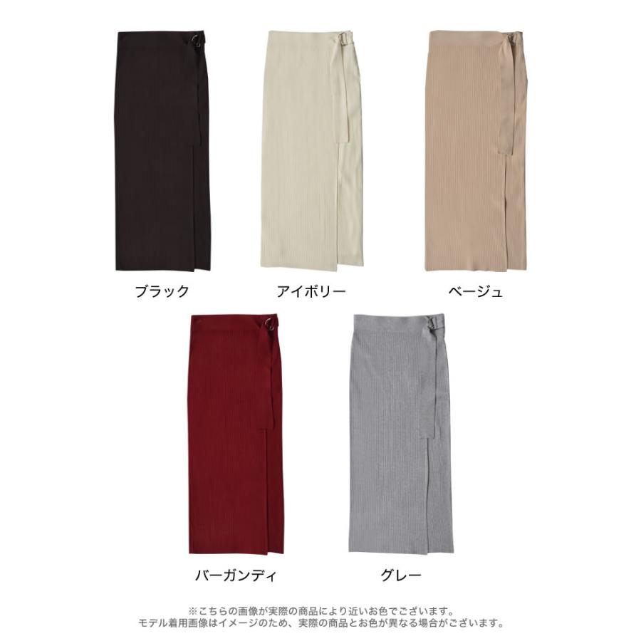 スカート ニットスカート レディース タイトスカート 低身長 Iラインスカート ロング丈 タイト セットアップ対応 2024秋冬 | Re:EDIT | 22