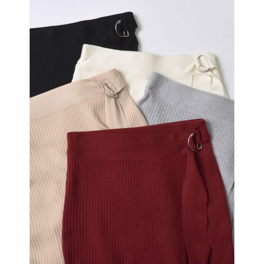 スカート ニットスカート レディース タイトスカート 低身長 Iラインスカート ロング丈 タイト セットアップ対応 2024秋冬 | Re:EDIT | 06