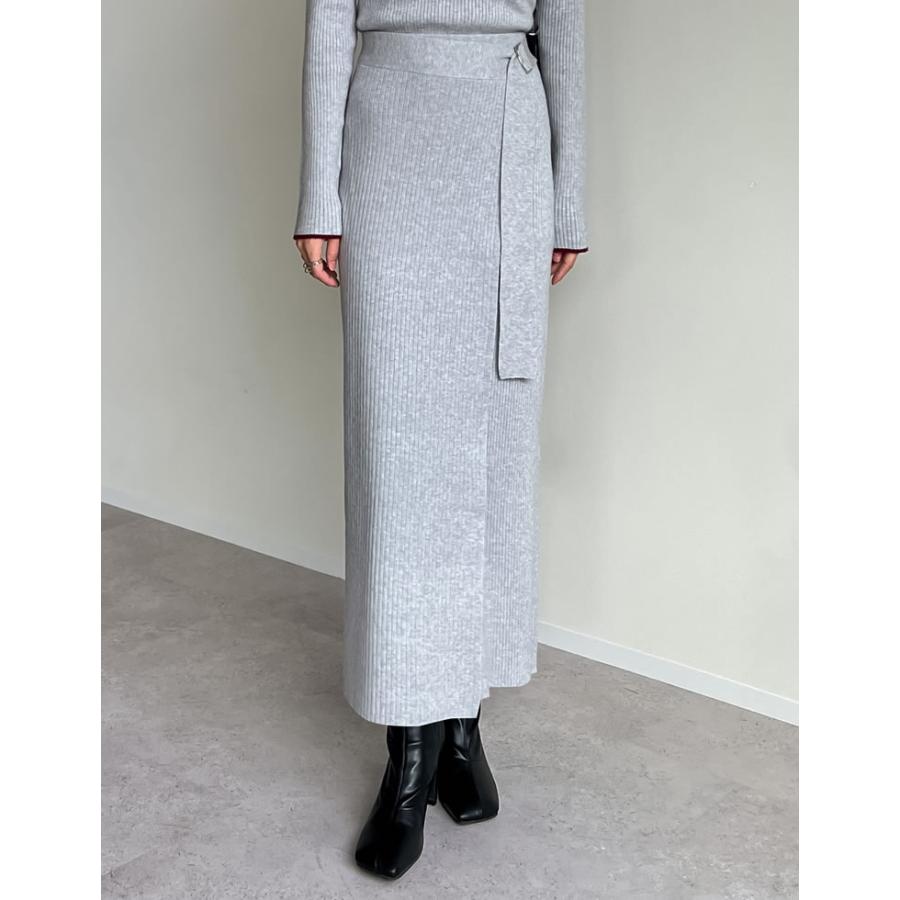 スカート ニットスカート レディース タイトスカート 低身長 Iラインスカート ロング丈 タイト セットアップ対応 2024秋冬 | Re:EDIT | 08