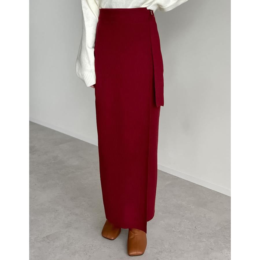 スカート ニットスカート レディース タイトスカート 低身長 Iラインスカート ロング丈 タイト セットアップ対応 2024秋冬 | Re:EDIT | 11