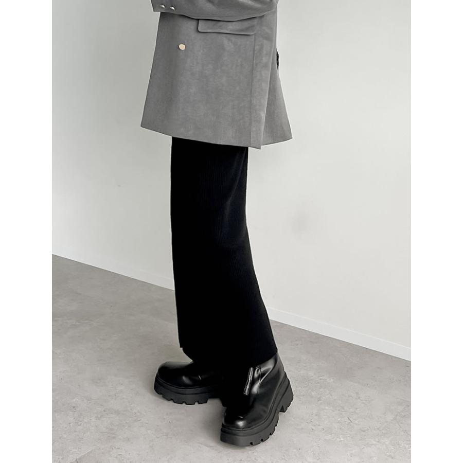 スカート ニットスカート レディース タイトスカート 低身長 Iラインスカート ロング丈 タイト セットアップ対応 2024秋冬 | Re:EDIT | 14