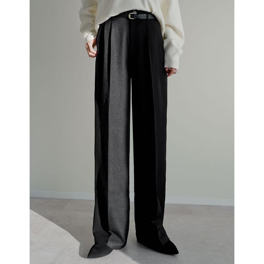 Re:EDIT（リエディ） パンツ 起毛 ワイド レディース 4色 低身長 高