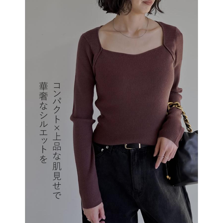 Re:EDIT（リエディ） ニット トップス 長袖 レディース 7色 M/L ハート