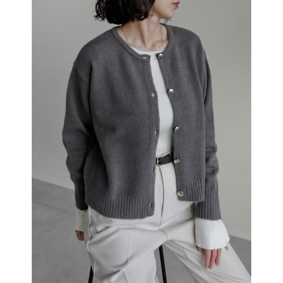 Re:EDIT（リエディ） カーディガン ニット 金ボタン レディース 6色 M