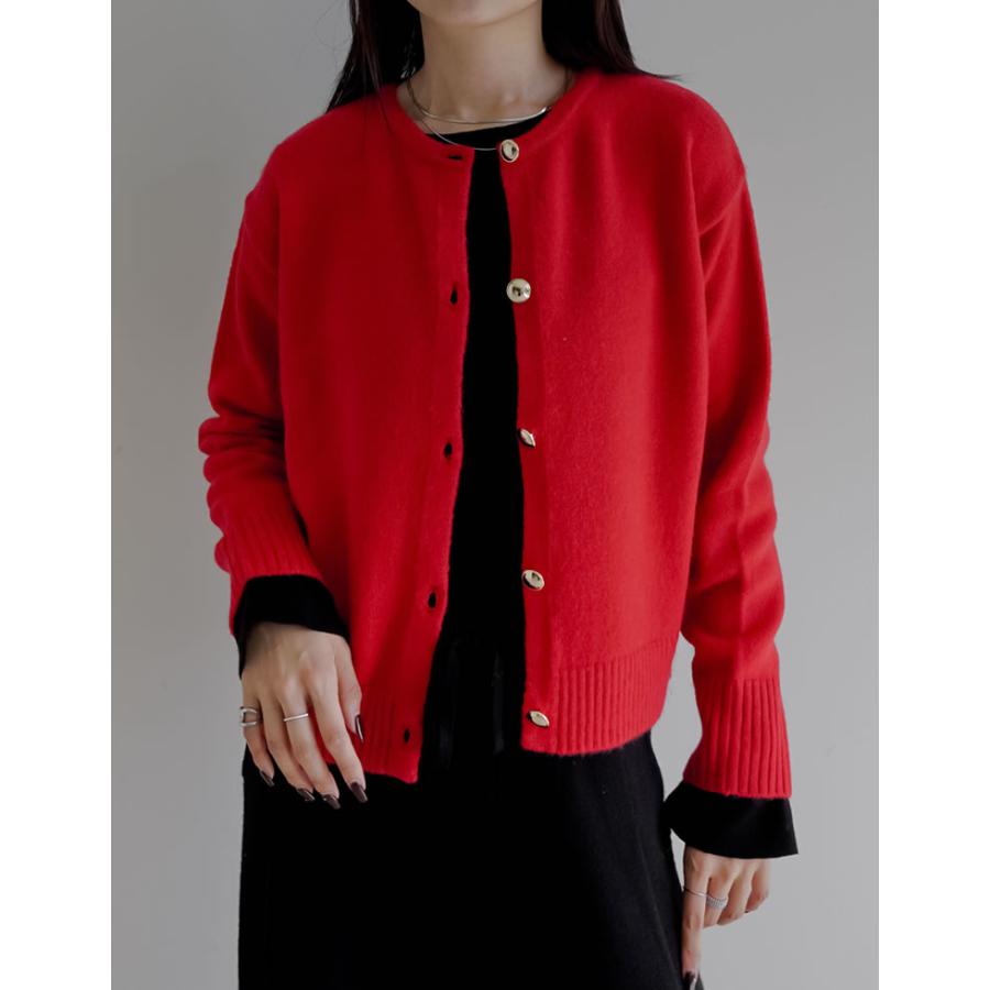 Re:EDIT（リエディ） カーディガン ニット 金ボタン レディース 6色 M