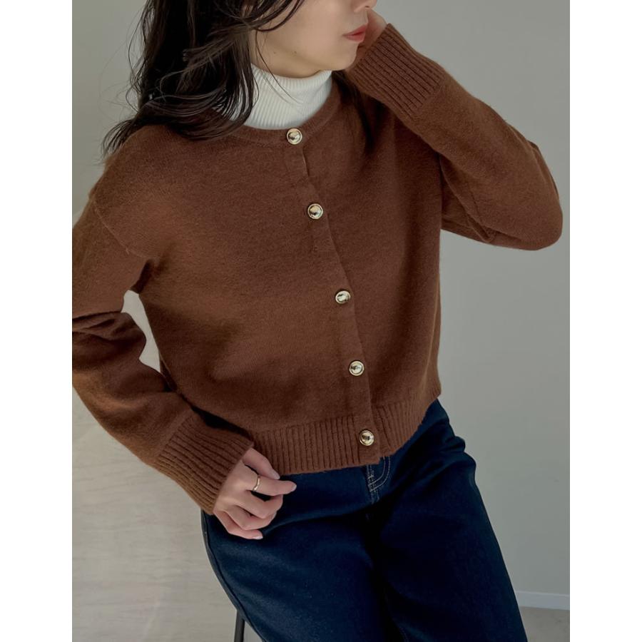 Re:EDIT（リエディ） カーディガン ニット 金ボタン レディース 6色 M